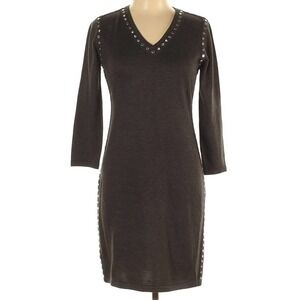 MARC New York Gray Studded V-Neck Sweater Dress Size Medium